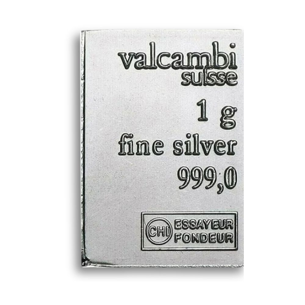 1 gram Silver Bar - Valcambi