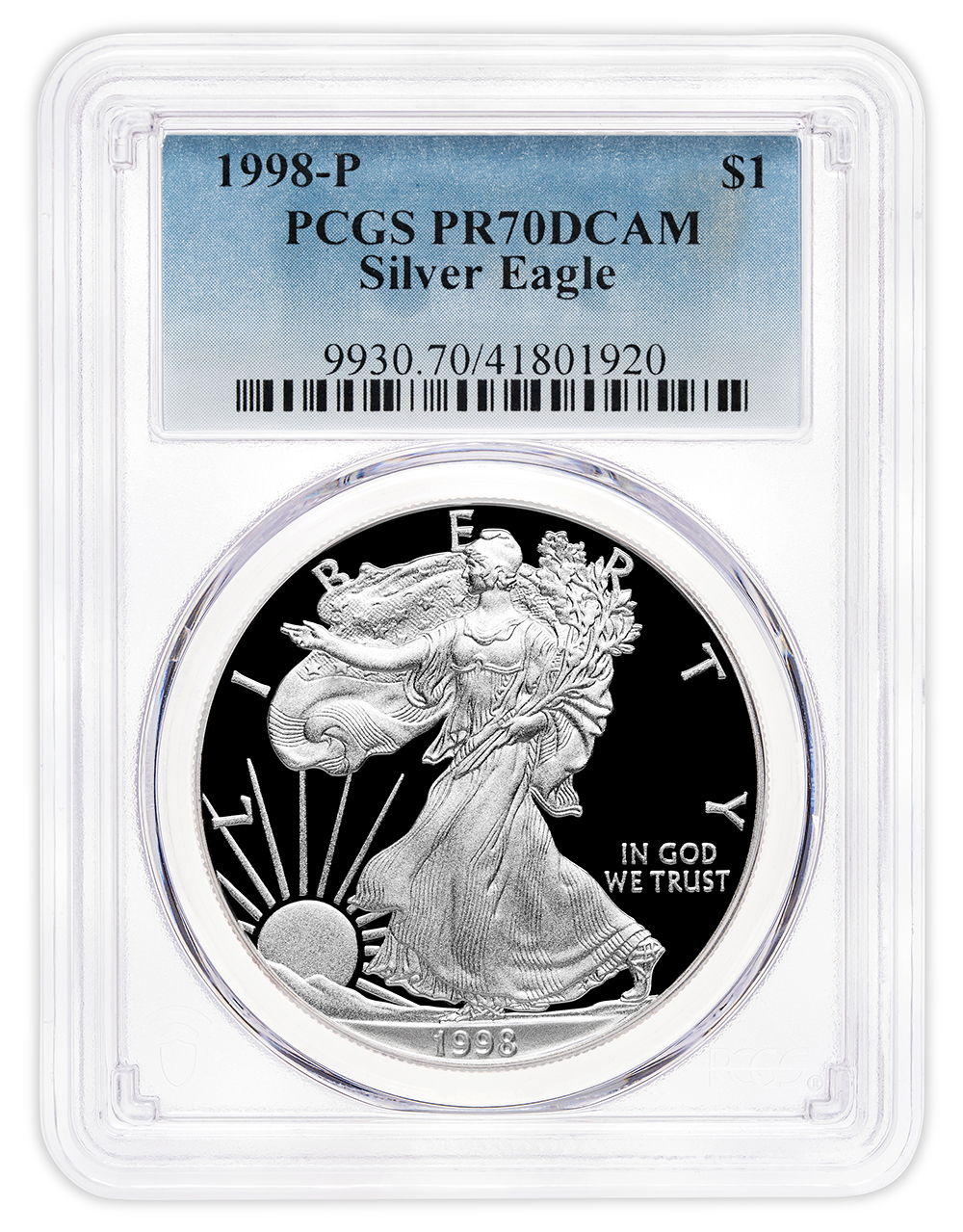 1998-P Proof Silver Eagle PCGS PR70