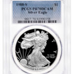 1988-S Proof Silver Eagle PCGS PR70