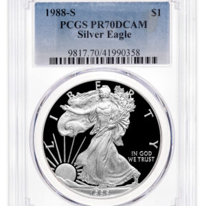 1988-S Proof Silver Eagle PCGS PR70