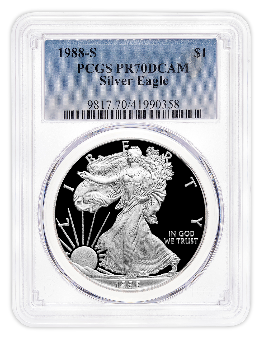 1988-S Proof Silver Eagle PCGS PR70