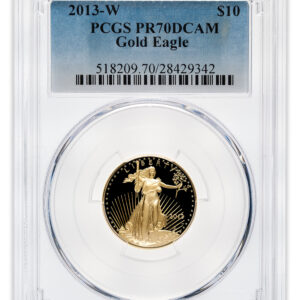 2013-W 1/4 oz Proof Gold Eagle $10 PCGS PR70