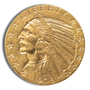 $5 Gold Indian Half Eagle – AU
