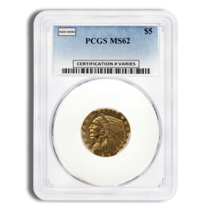 $5 Gold Indian Half Eagle - PCGS MS62 11 pms 3884859