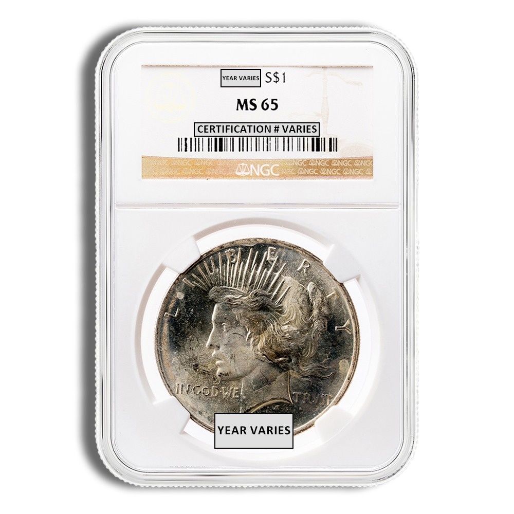 Peace Dollar - NGC MS65