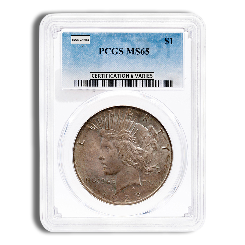 Peace Dollar PCGS MS65 | Certified Silver Dollar