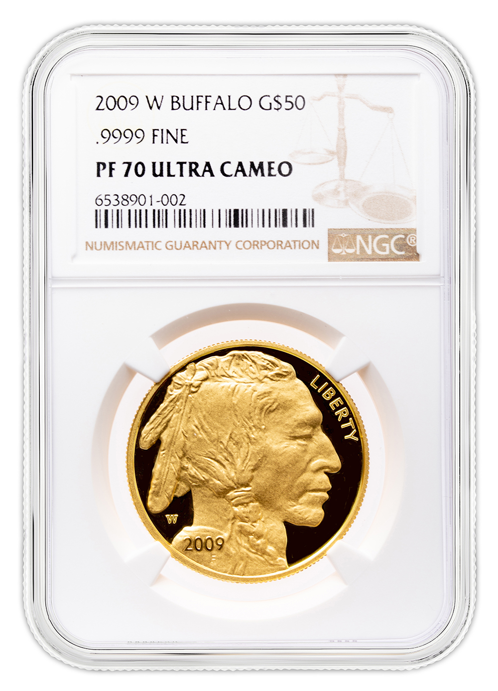 2009-W $50 Proof Gold Buffalo NGC PF70