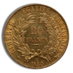 France Gold 20 Francs – Ceres (1849-1851)
