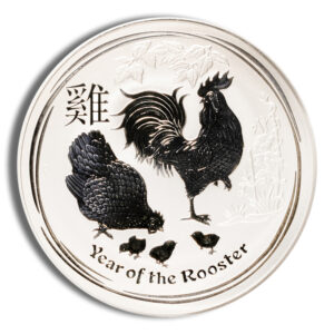 Agate Precious Metals 32 2017 Kilo Australia Silver Lunar Rooster BU - Series II