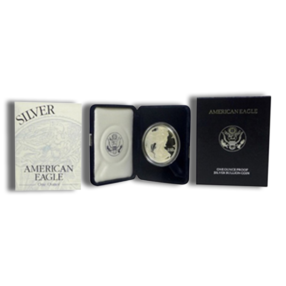 2002-W Proof Silver Eagle with Box & COA