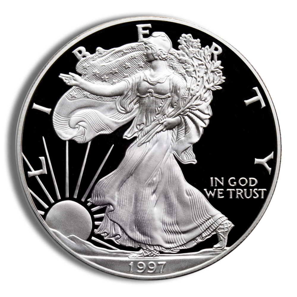1997-P Proof Silver Eagle with Box & COA