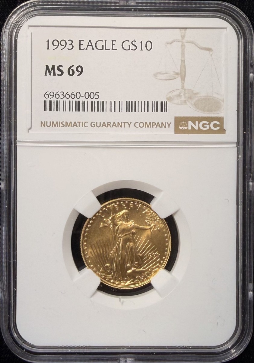 1993 1/4 oz American Gold Eagle $10 NGC MS69