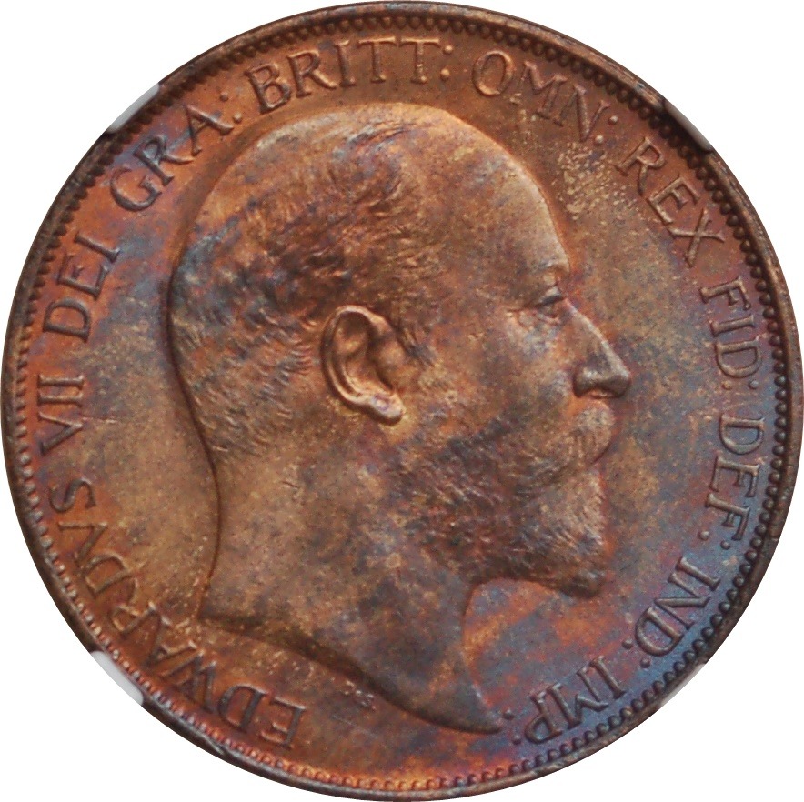 Edward VII British penny obverse type reference