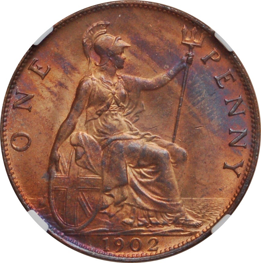 Edward VII British penny reverse type reference