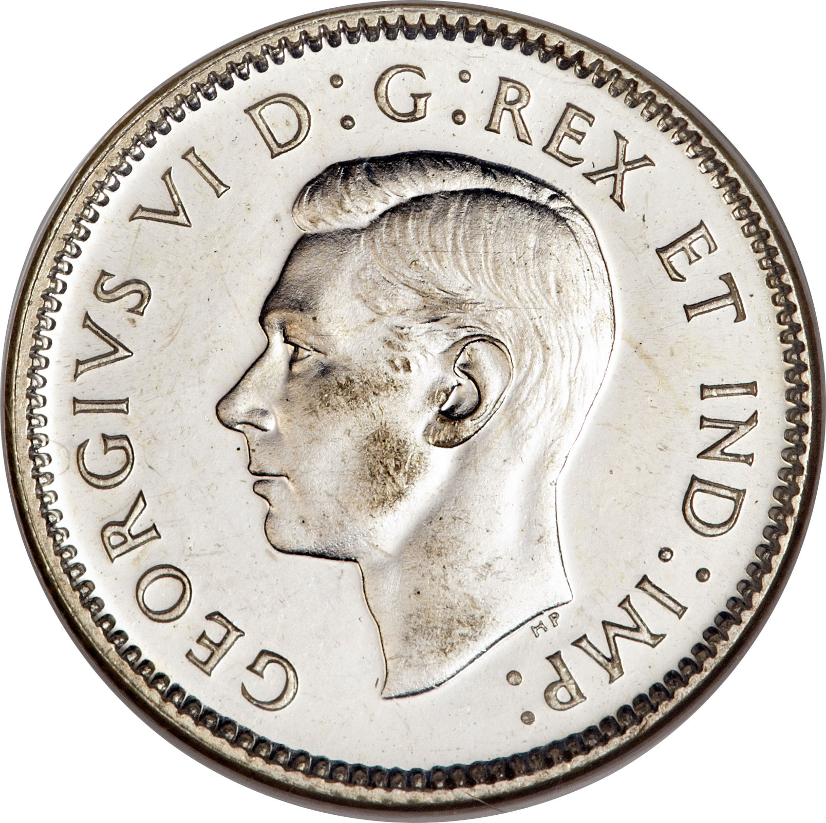 George VI Canadian dime obverse type reference