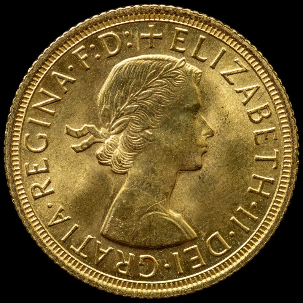 British Gold Sovereign 1963 Obverse - Elizabeth II