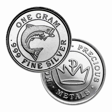 1g silver round salmon