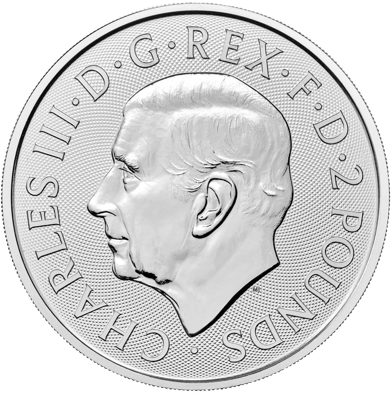 Charles III obverse of the separate Britannia and Liberty silver issue