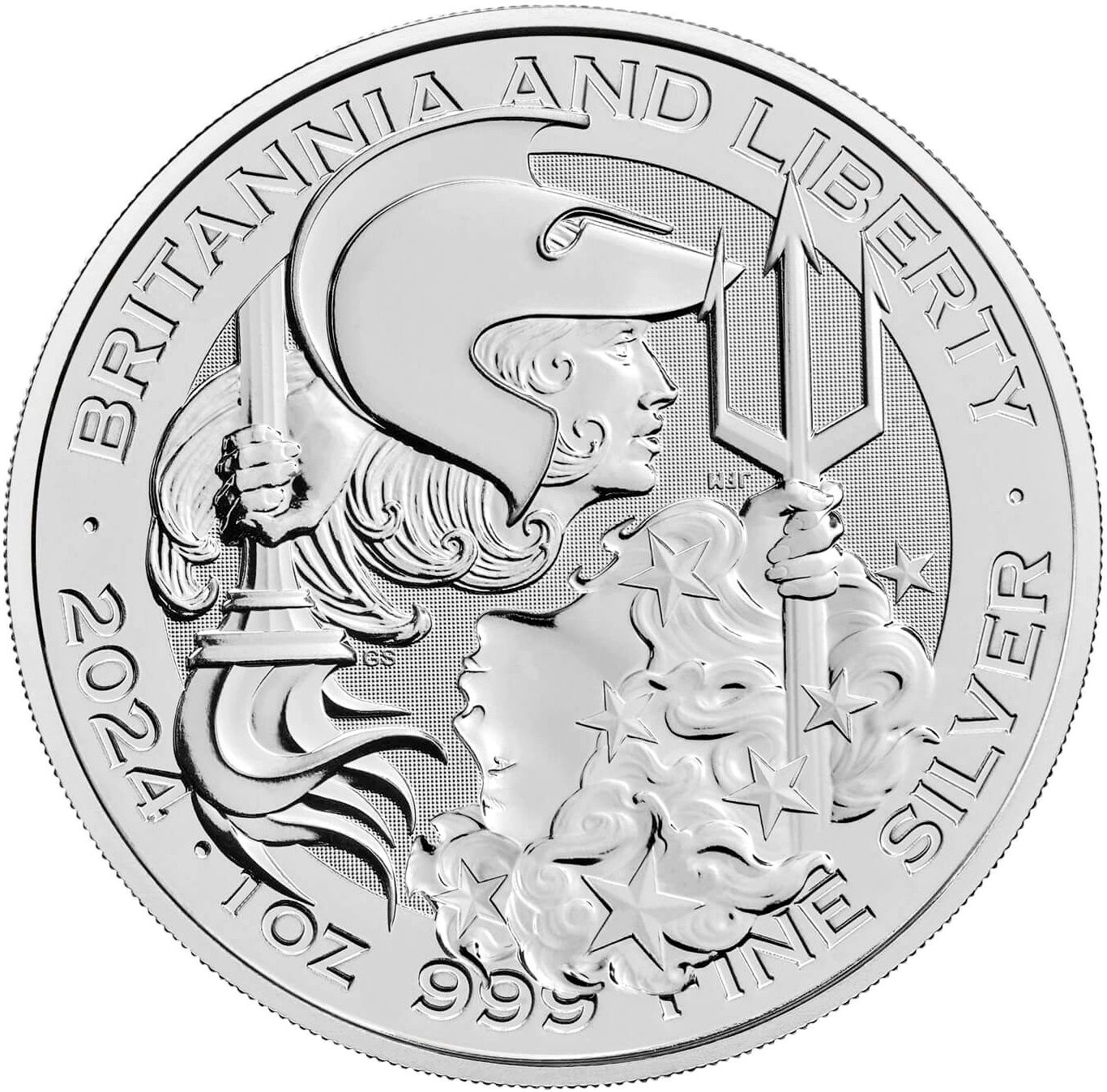 Britannia and Liberty reverse, a different design from standard Britannia bullion