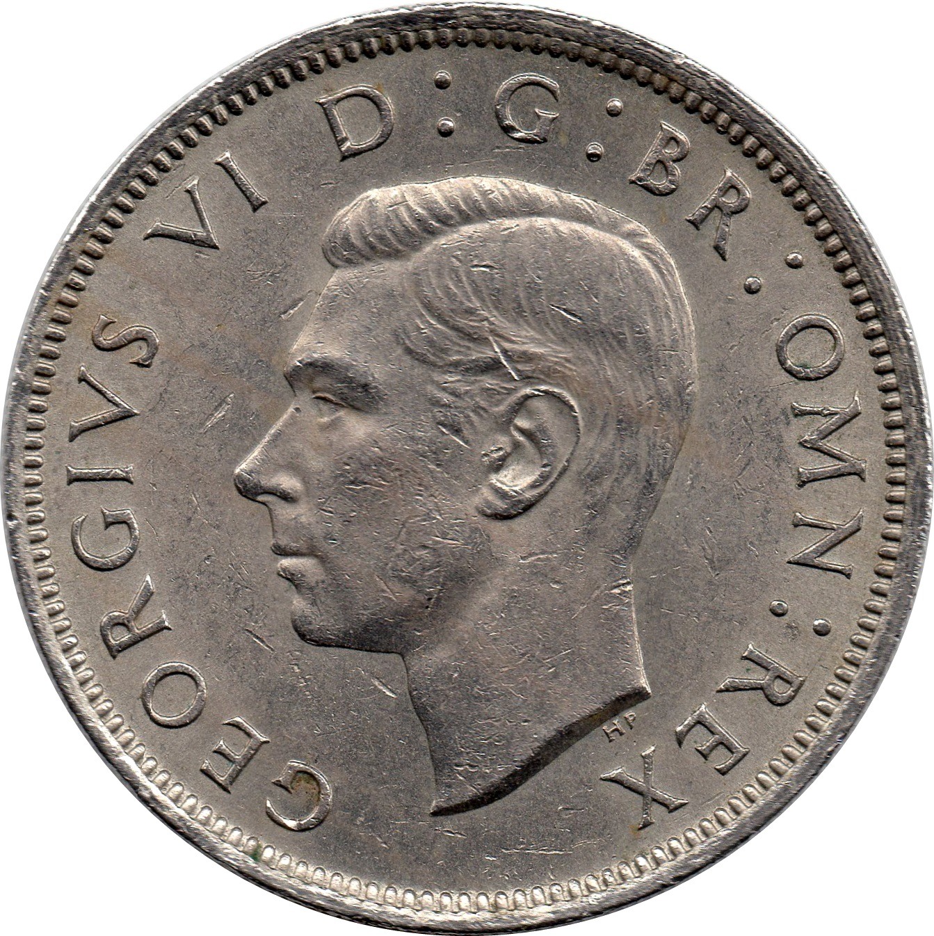 George VI British two-shillings obverse type reference
