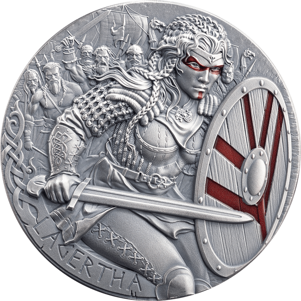 2026 Cameroon The Way to Valhalla - Lagertha 2 oz Silver Antiqued High Relief Coin