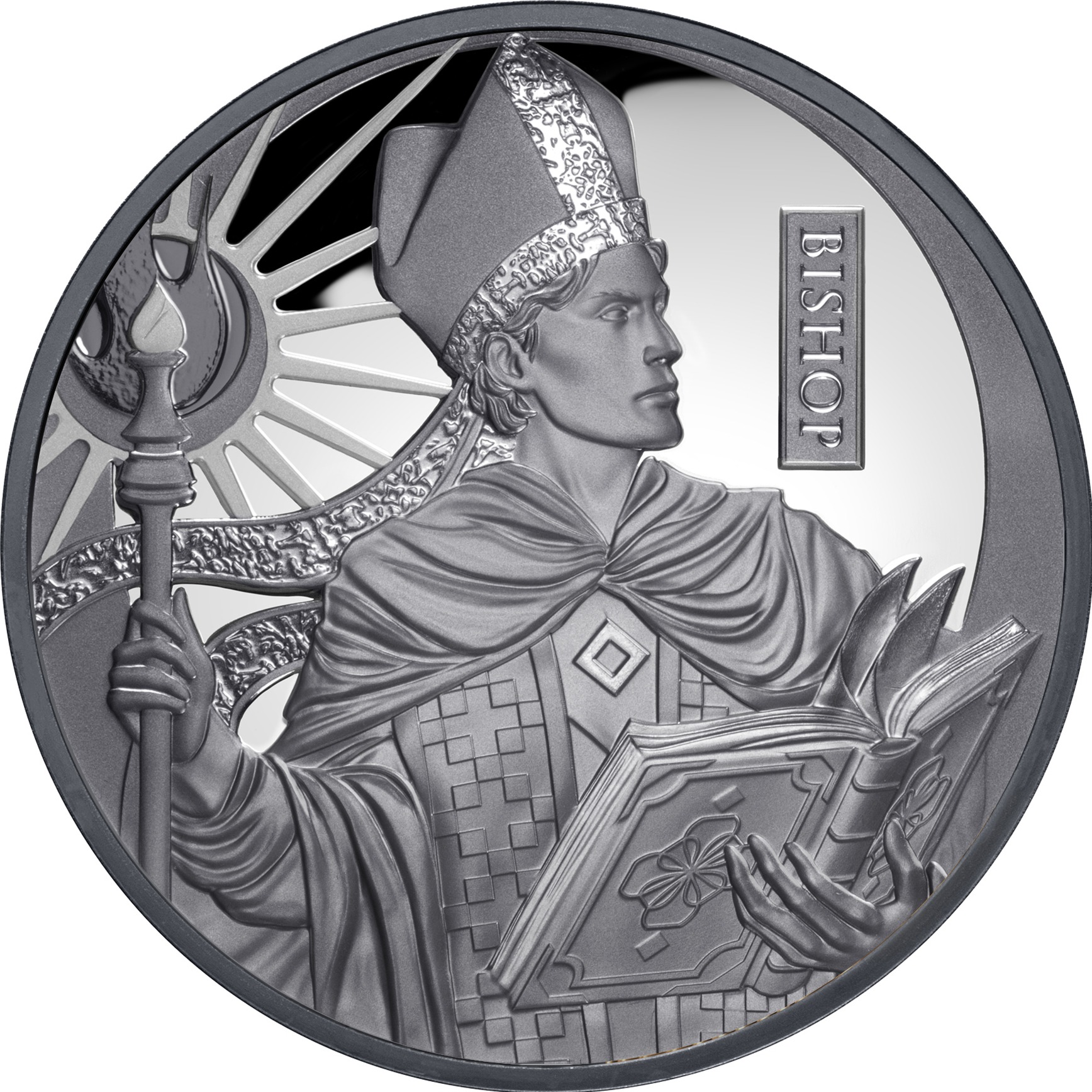 2027 Niue Chess Bishop Black Proof 1 oz Silver Coin (999 Mintage)