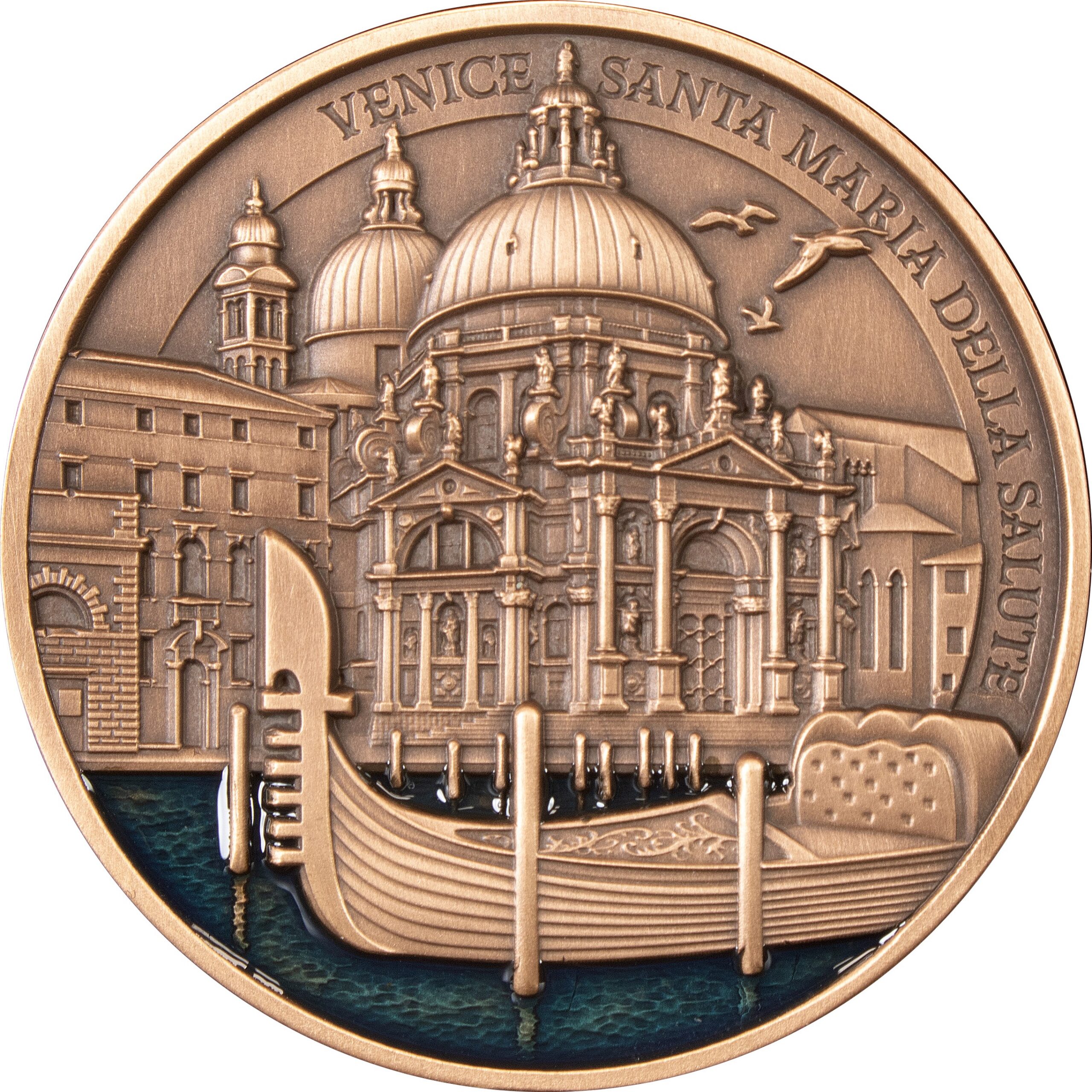 2027 Niue Venice Santa Maria Della Statue Enameled 100g Copper Coin (400 Mintage)