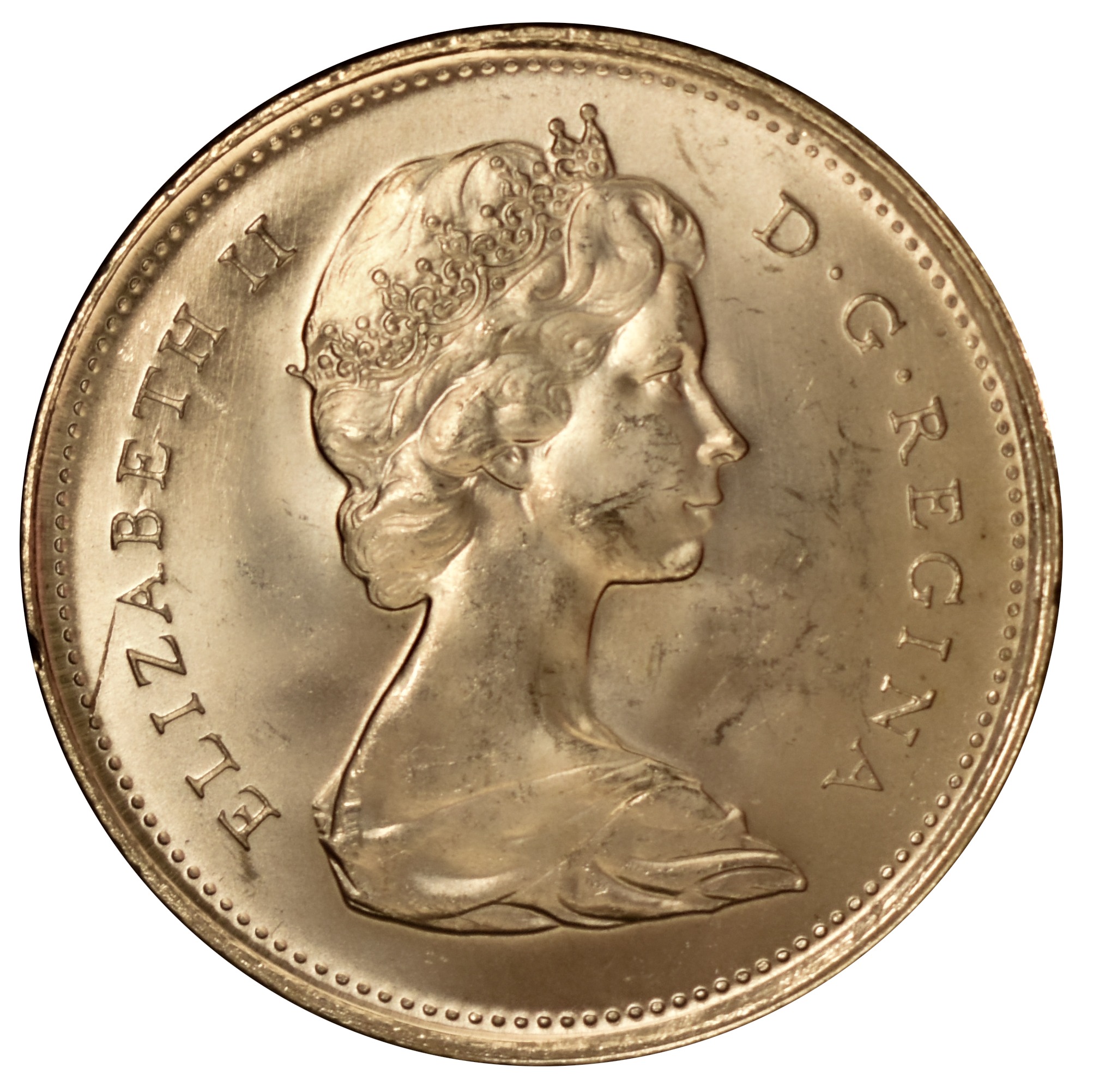Elizabeth II Canadian silver quarter obverse type reference