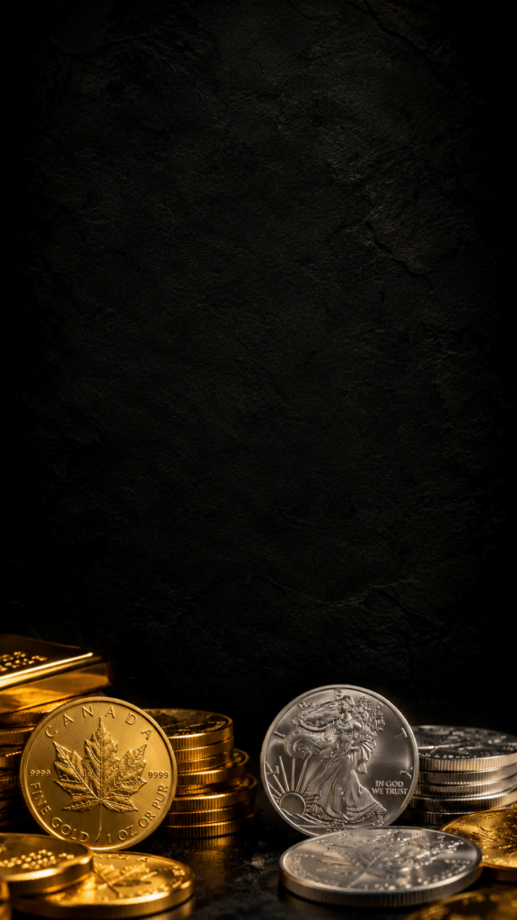 Luxury Gold and Silver Bullion Still Life