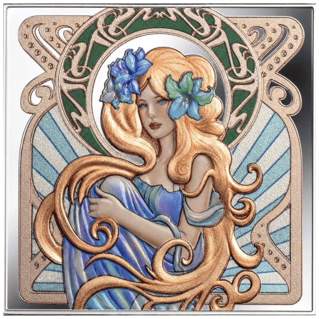 art nouveau silver coin