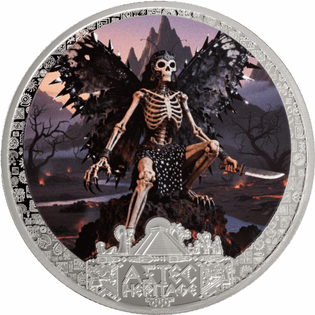 aztec itzpapalotl silver coin