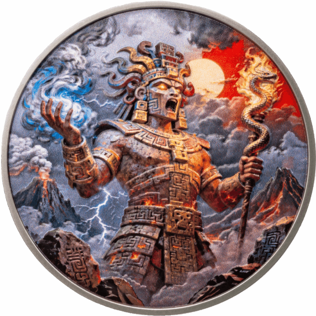 aztec xiuhtecuhtli silver coin