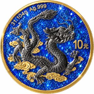 china dragon imperial blue coin