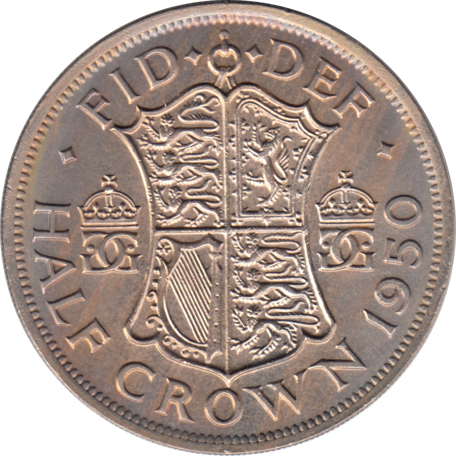 George VI British half crown reverse type reference