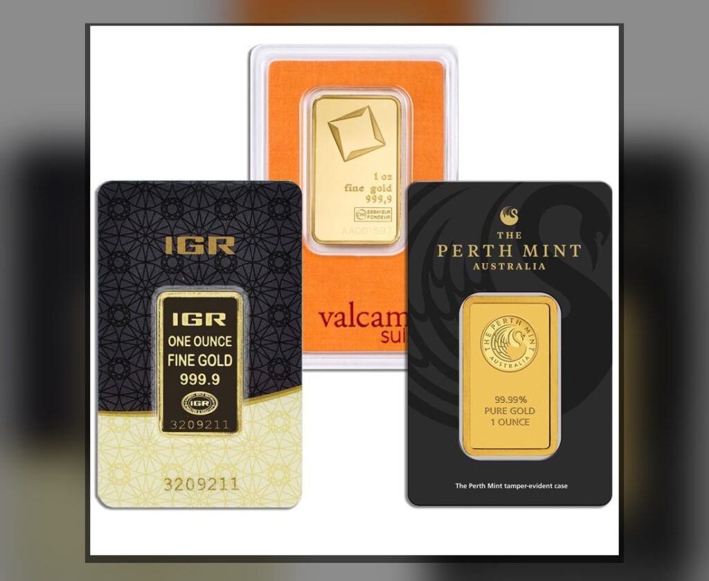 Physical gold bars in assay cards - gold ETF vs physical gold