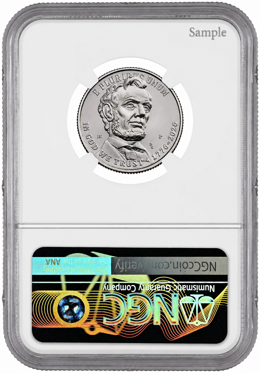1776-2026-P Gettysburg Address quarter, Lincoln portrait side, in NGC holder