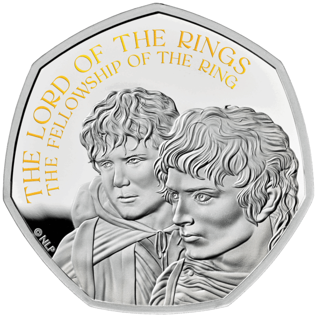 lotr frodo samwise silver coin