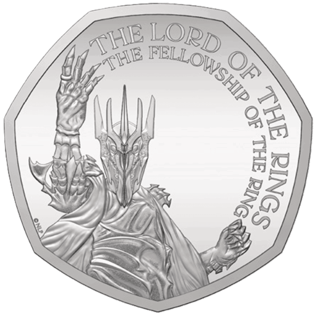 lotr sauron silver coin