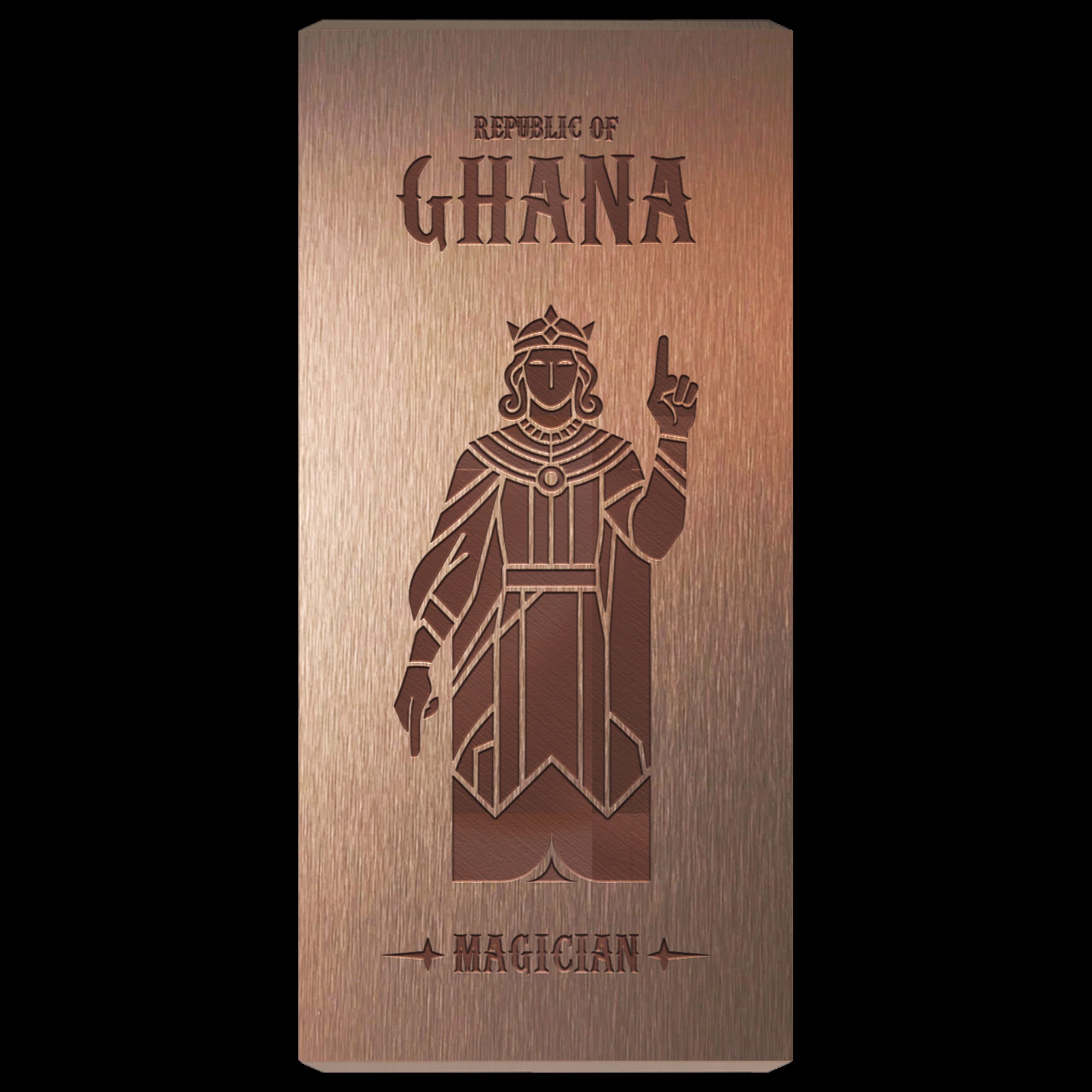 2026 Ghana The Magician 1 Kilo Copper Coin Bar Blind Box with 12g Gold Chase