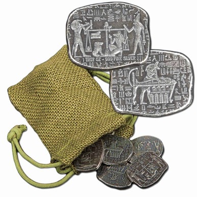 Monarch 1 oz silver Anubis relic bars
