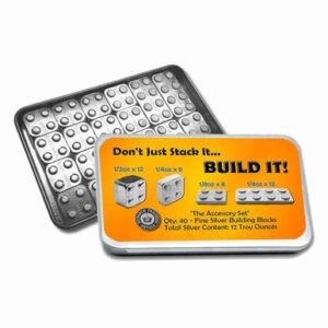 Monarch silver Building Block Accessory Set tin
