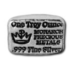 1 oz Monarch poured silver bar
