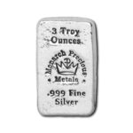 Monarch 3 oz poured silver bar