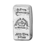 Monarch 5 oz poured silver bar