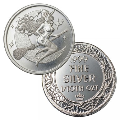 Monarch 1/10 oz silver Witch round