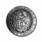 Monarch 1 oz silver Zodiac round - Aquarius