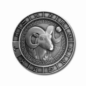 Monarch 1 oz silver Zodiac round - Aries