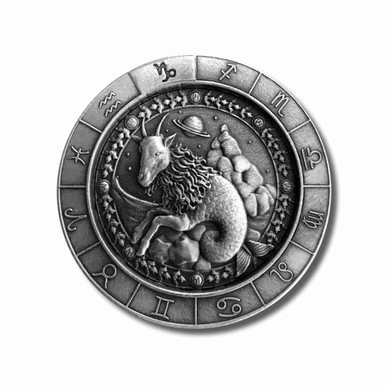 Monarch 1 oz silver Zodiac round - Capricorn
