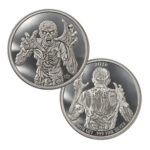 Monarch 1/10 oz silver Zombie round, obverse and reverse