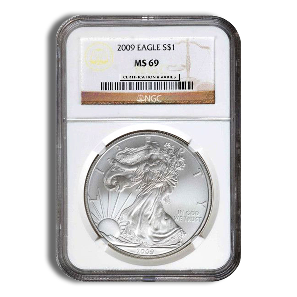 2009 Silver Eagle NGC MS69